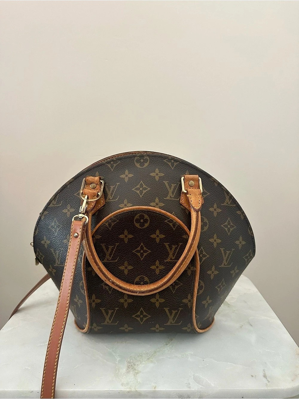 Louis Vuitton Ellipse PM Monogram Shoulder Bag in Brown
